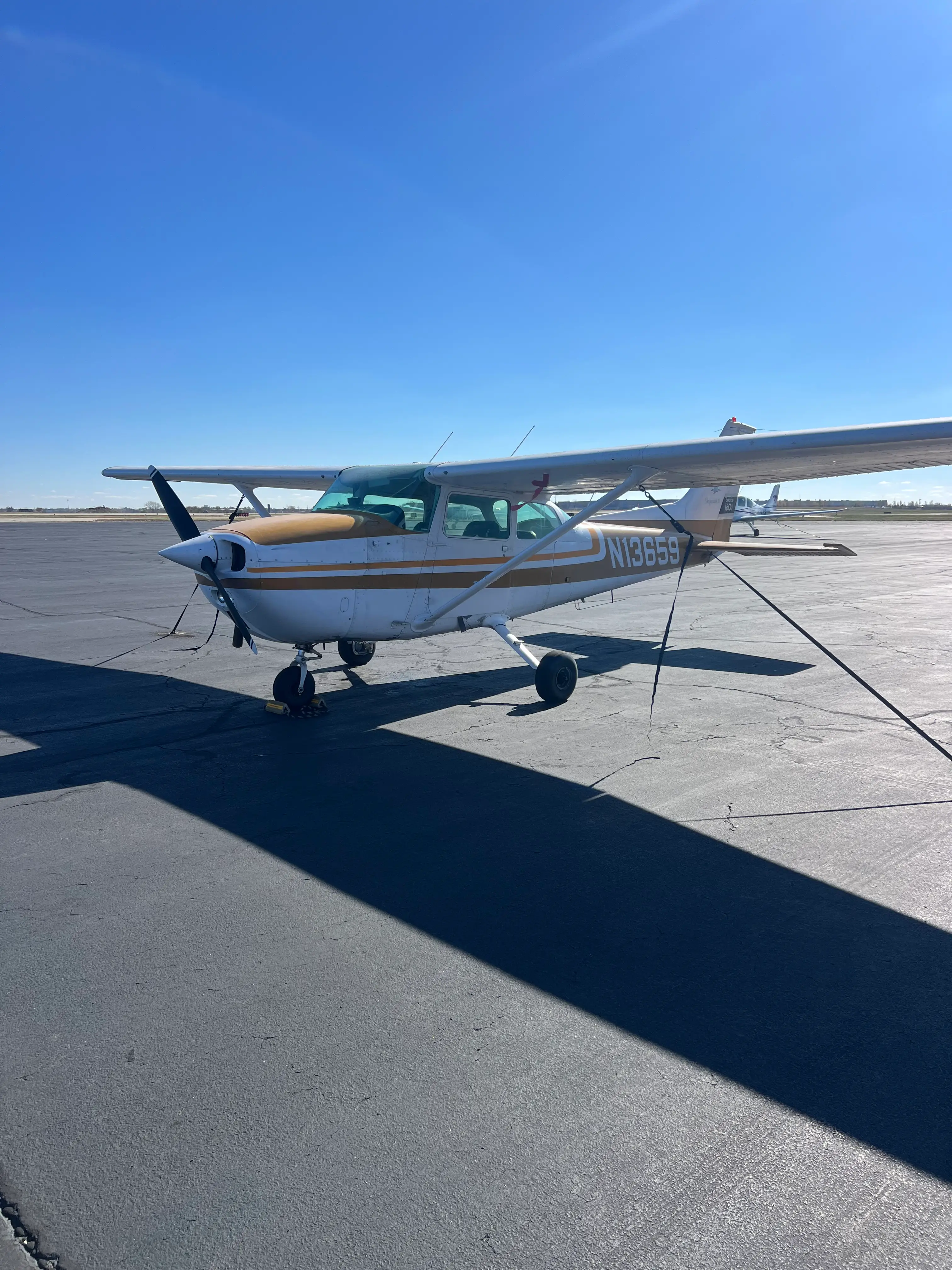 Cessna 172M N13659 parked on the ramp
