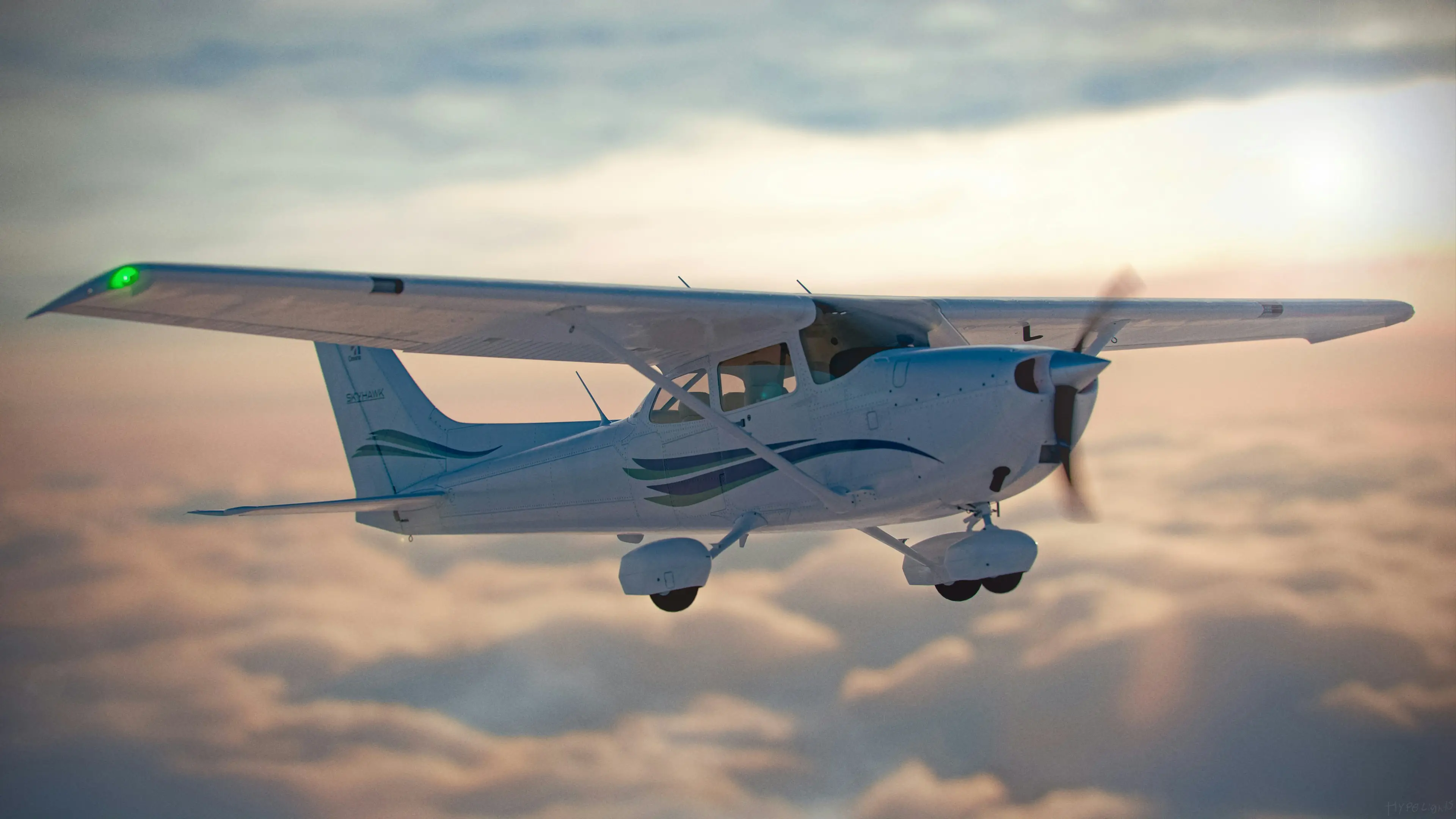 Airplane at sunset by Brendan Sapp