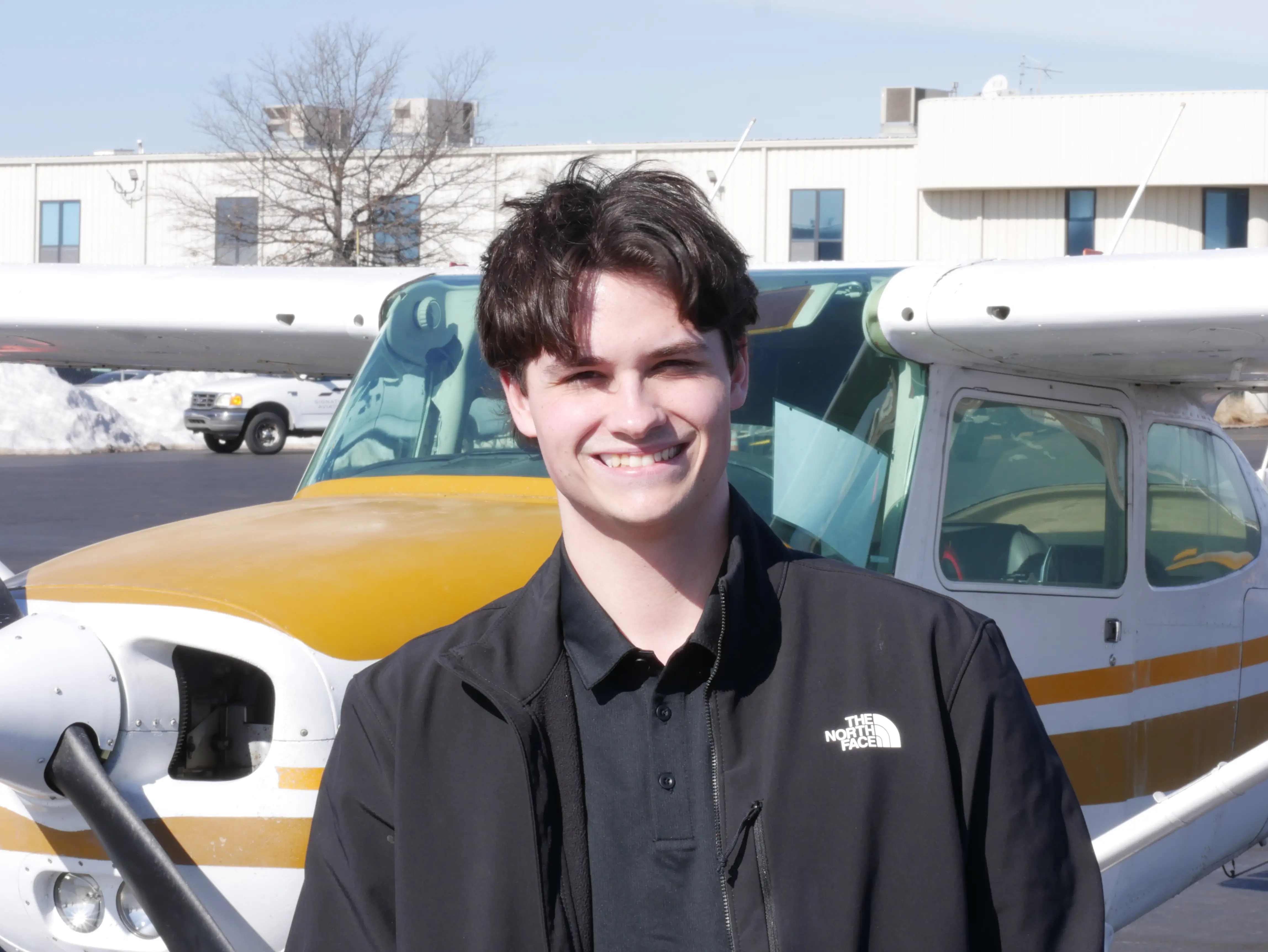 Pilot and Cessna aircraft plane near Kansas City