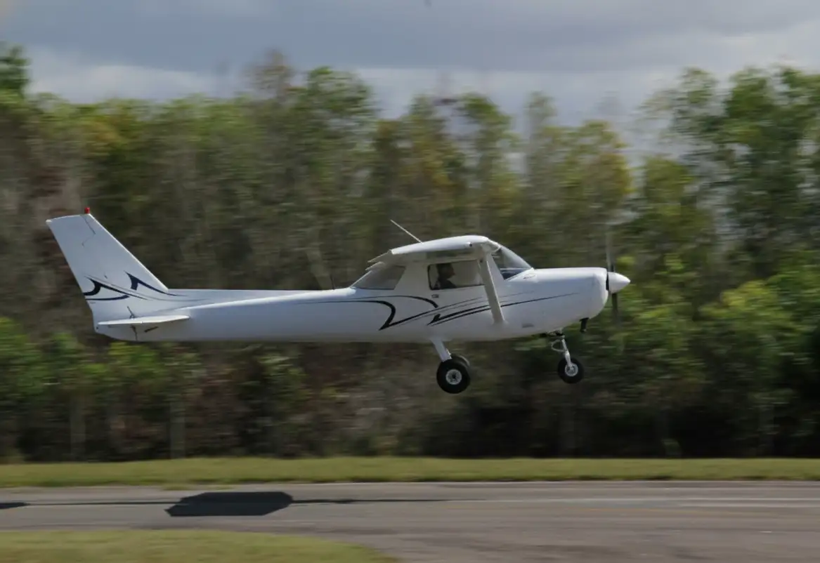 Light sport aircraft on the runway ready for flight